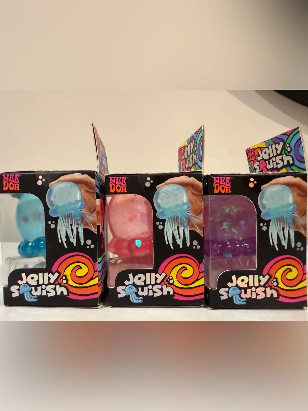 🪼Nee Doh JELLY SQUISH Jellyfish Squishy Toy trio AUTHENTIC 🔥